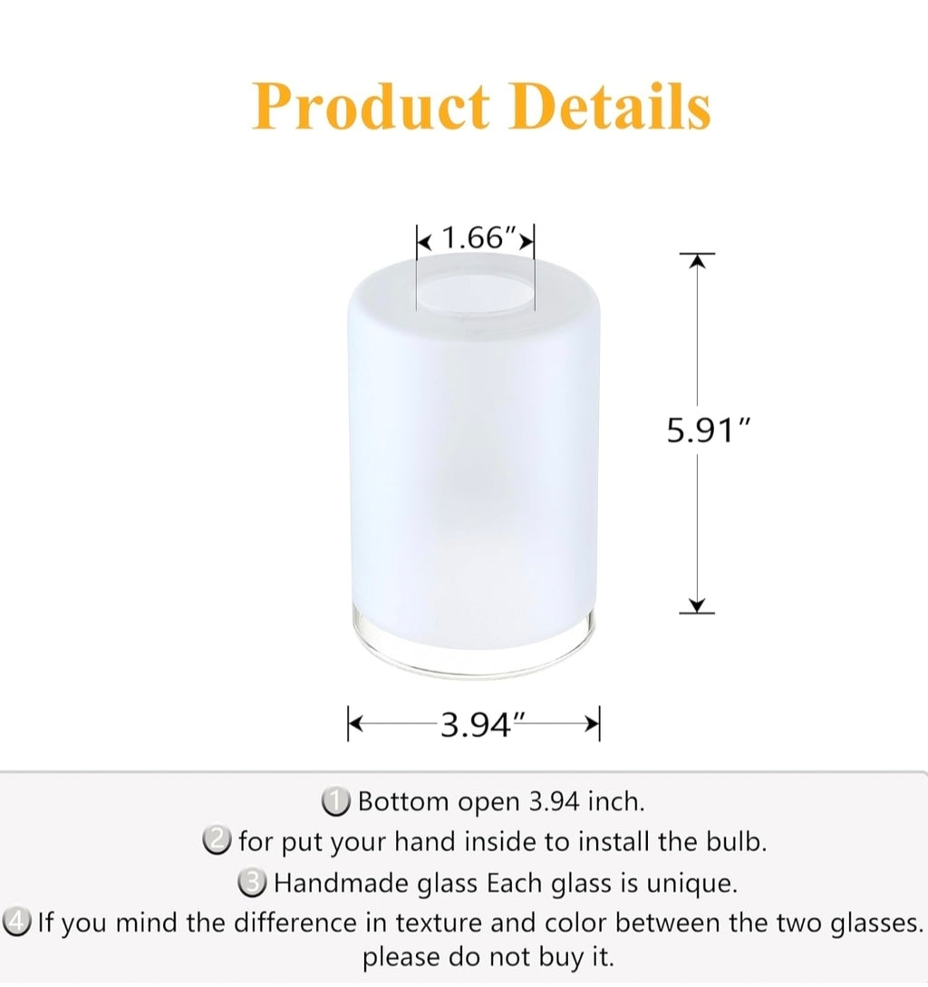 3 frosted light covers