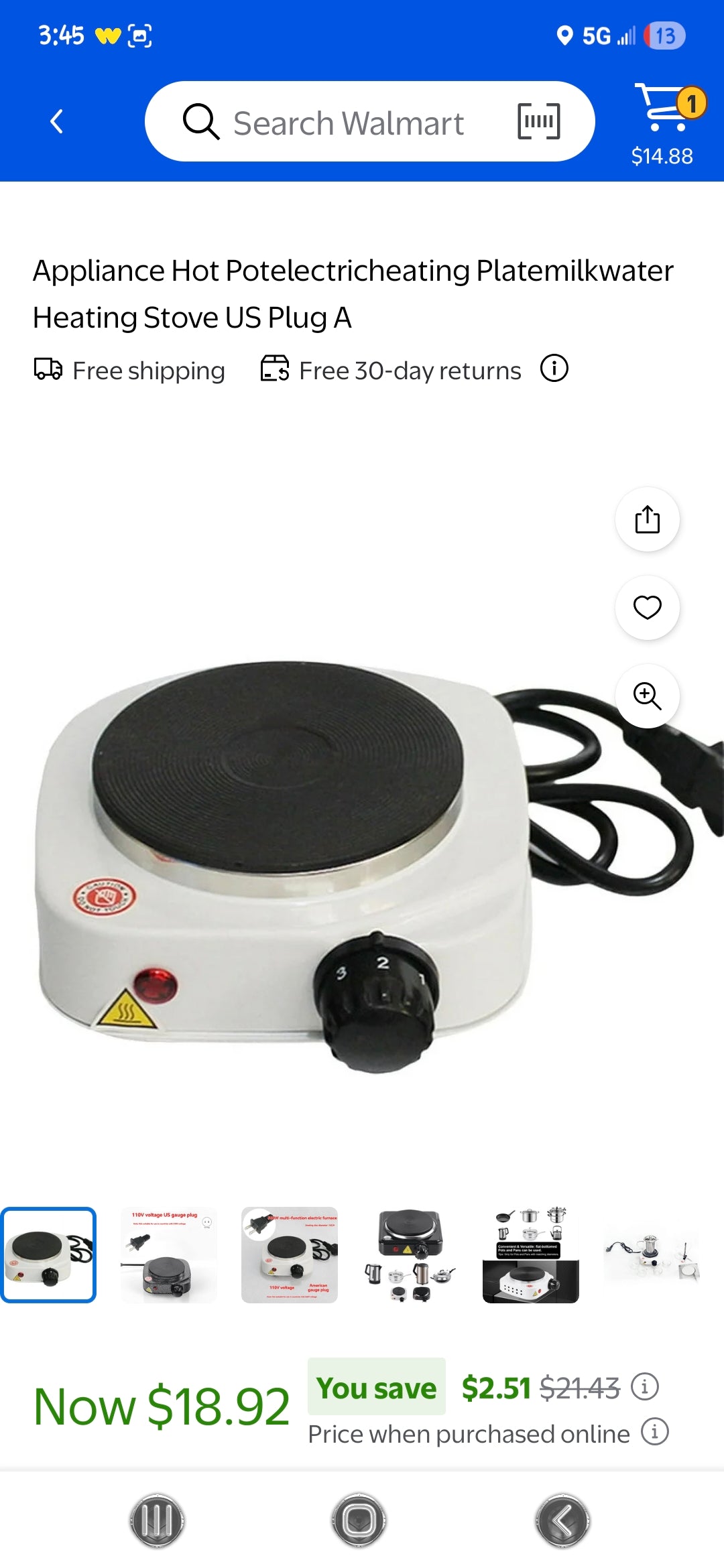 Mini Electric Stove Multifunctional Kitchen Appliance Hot Potelectricheating Platemilkwater Heating Stove US Plug A