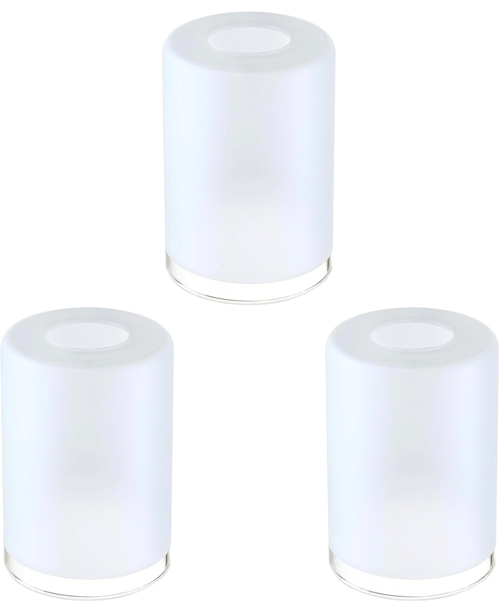 3 frosted light covers